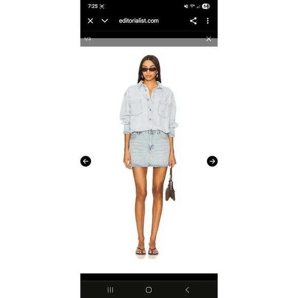 Good American Denim Shirt Dress- indigo795